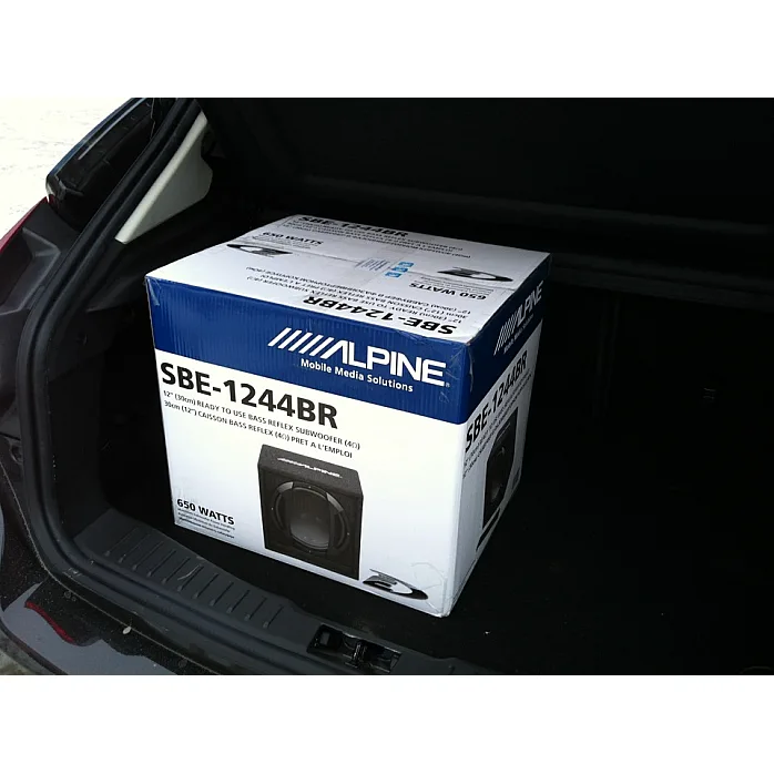 Alpine SBE-1244BR 650W 12" Subwoofer Bass Reflex Enclosure Box