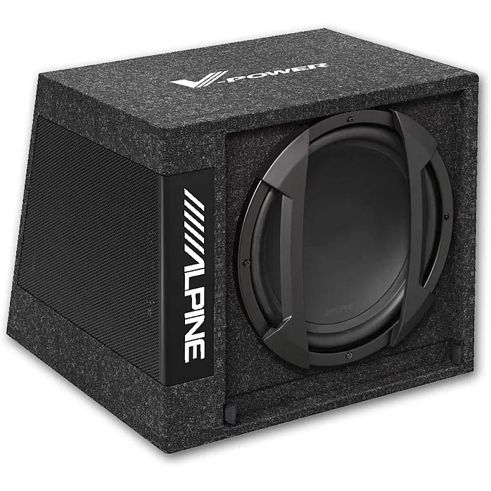 Alpine SWD-355 12" 30cm 650 Watts Amplified Car Sub Subwoofer Box