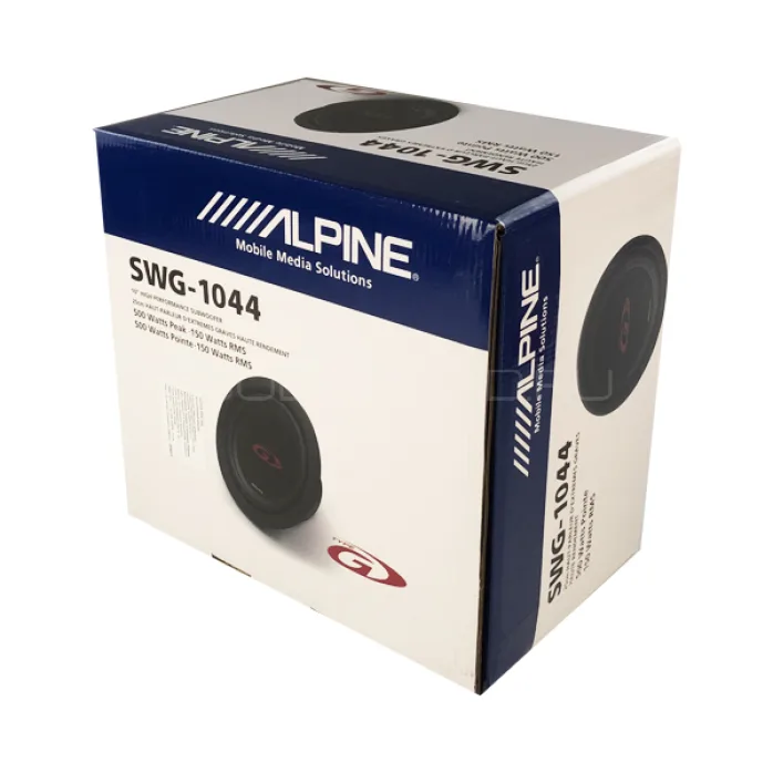 Alpine SWG-1044 10" Single 4 Ohm Voice Coil Subwoofer 500 Watts