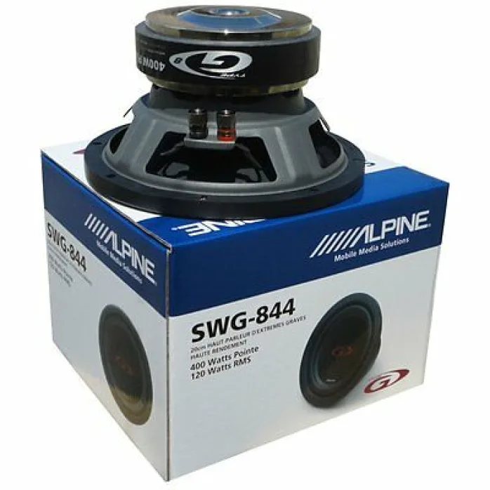 Alpine SWG-844 Type-G 8" 20cm 400W Car Subwoofer 4 Ohm Bass Driver
