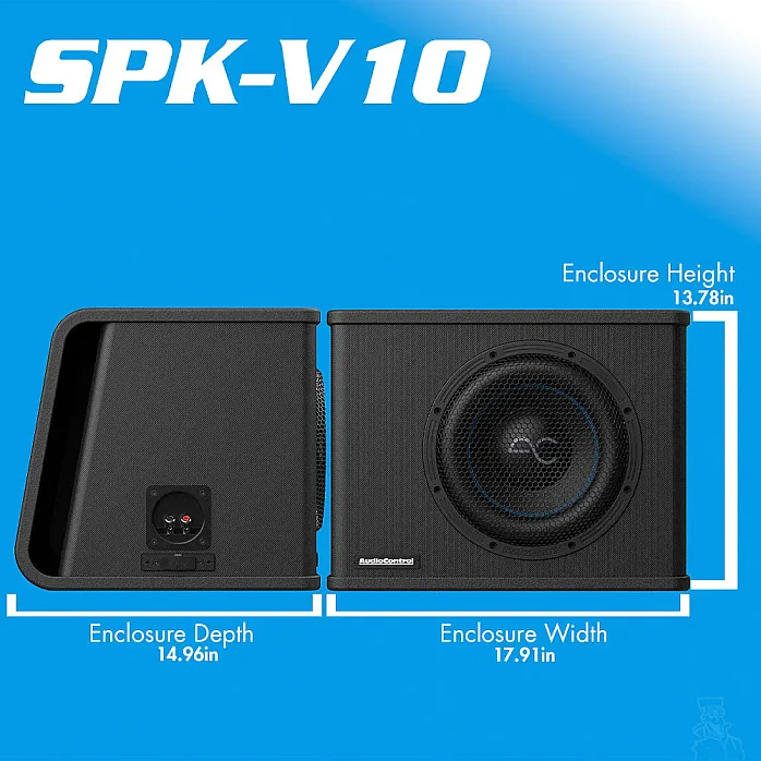 Audiocontrol SPK-V10 Spike Series Vented 10" Subwoofer Enclosure 500W RMS