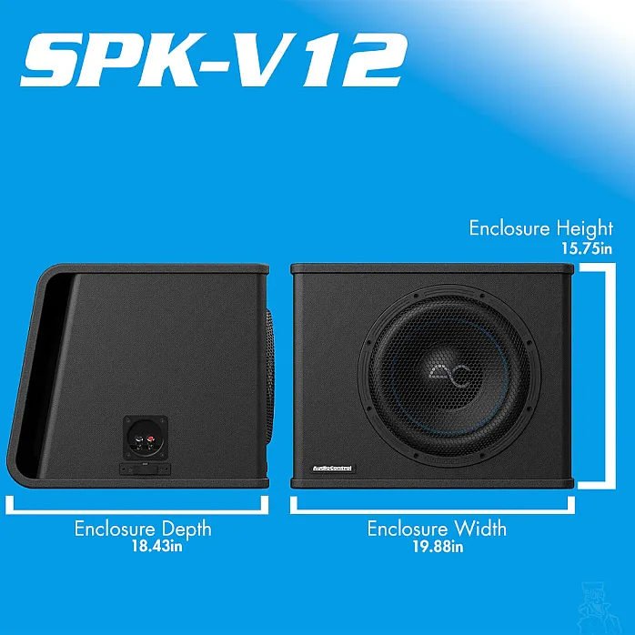 Audiocontrol SPK-V12 Spike Series Vented 12" Subwoofer Enclosure 500W RMS