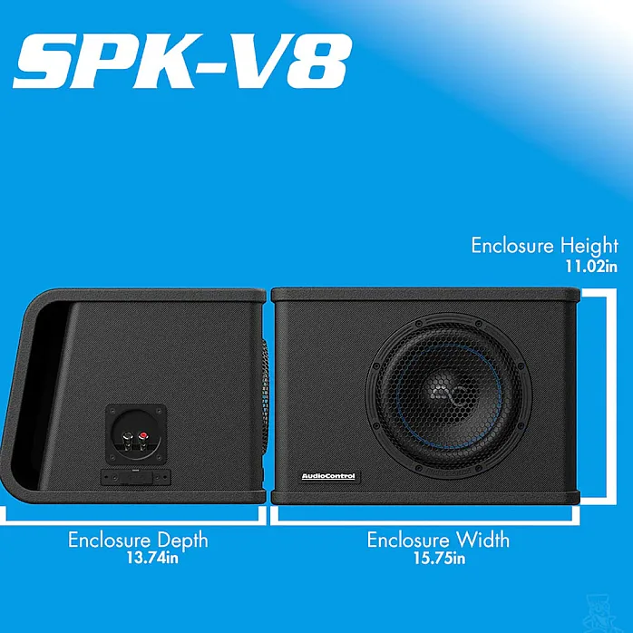 Audiocontrol SPK-V8 Spike Series Vented 8" Subwoofer Enclosure 350W RMS