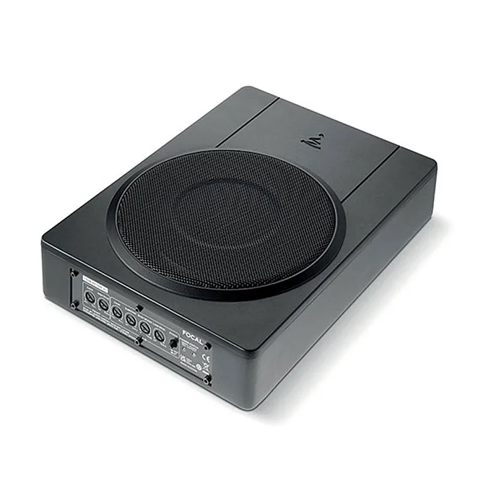 Focal 2-Way 6.5" Component Car Speakers With 8" Ultra-Compact Under Seat 2-Ch Amplified Subwoofer Packs