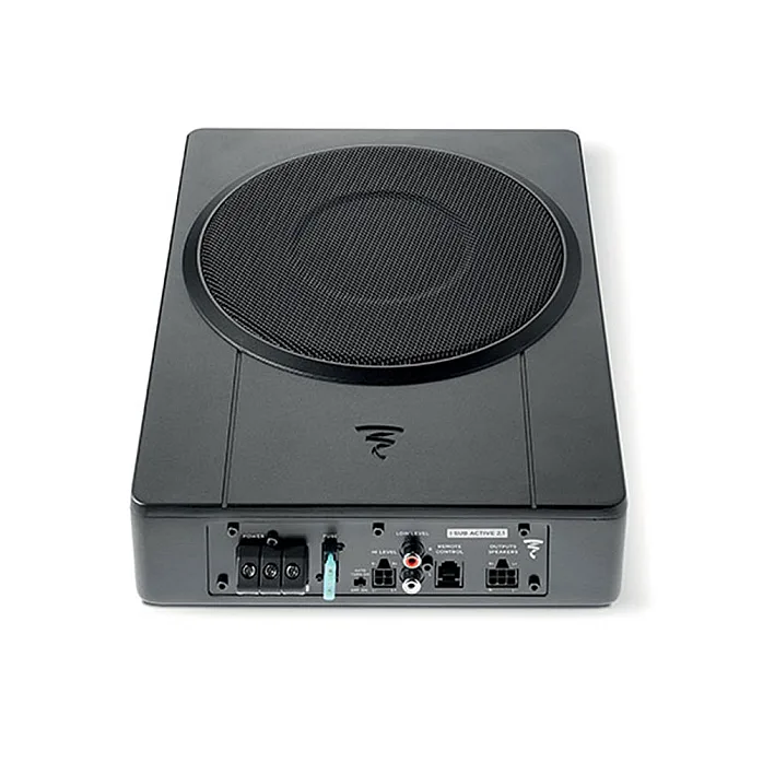 Focal 2-Way 6.5" Component Car Speakers With 8" Ultra-Compact Under Seat 2-Ch Amplified Subwoofer Packs