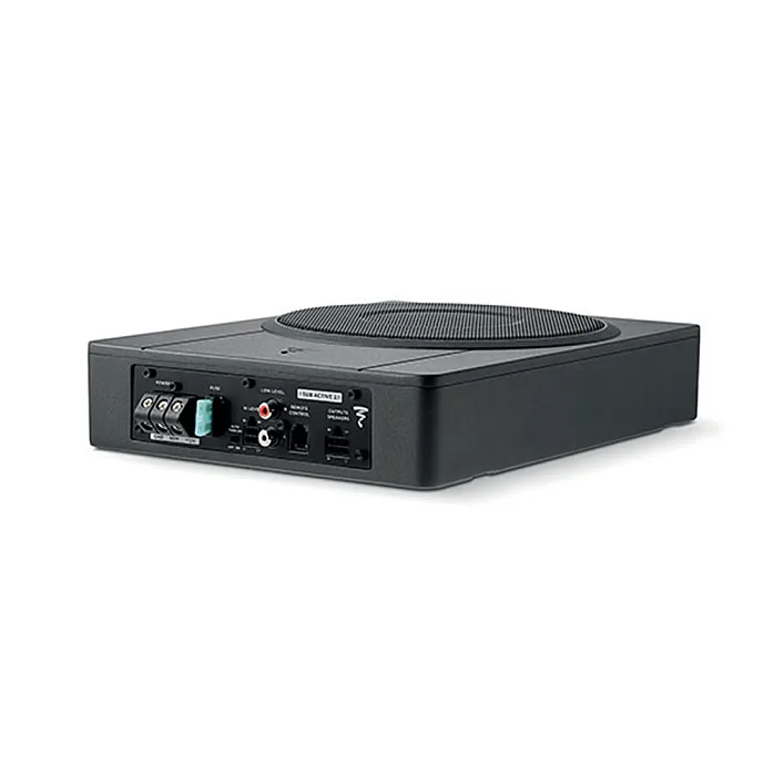 Focal 2-Way 6.5" Component Car Speakers With 8" Ultra-Compact Under Seat 2-Ch Amplified Subwoofer Packs