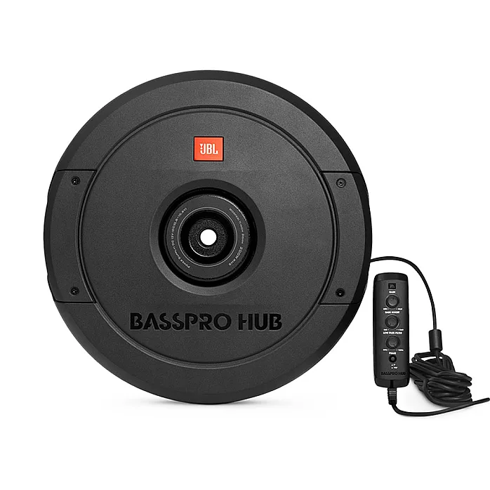JBL BassPro Hub 11" (279mm) 200W RMS Spare Tire Powered Amplified Subwoofer Bass System