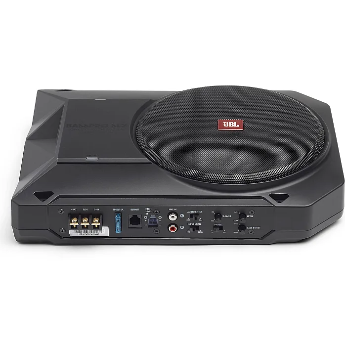 JBL Basspro SL2 8" (200mm) Compact Amplified Car Audio Woofer Under Seat Sub