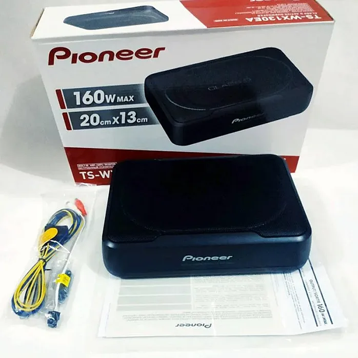 Pioneer Under Seat Space Saving Active Amplified Car Subwoofer Upgrade Kit