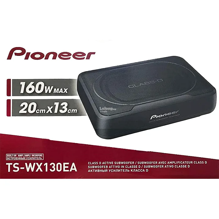 Pioneer Under Seat Space Saving Active Amplified Car Subwoofer Upgrade Kit