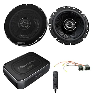 Peugeot Partner 2008-2016 Kenwood 6.5" Front Door 2-Way Coaxial Car Speaker Subwoofer Upgrade Pack