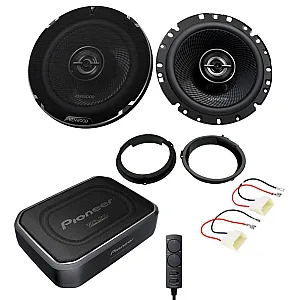 Ford Transit Custom 2012-2021 6.5" 2-Way Coaxial Car Front Door Speaker Under Seat Subwoofer Upgrade Pack