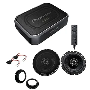 VW T5.1, T6 Kenwood 6.5" 2-Way Coaxial Speaker & Pioneer Under Seat Subwoofer Upgrade Pack