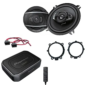 Mercedes Sprinter, Viano, Vito 5.25" Front Door Speaker / Rings / Wiring Adaptors Under Seat Subwoofer Upgrade Pack
