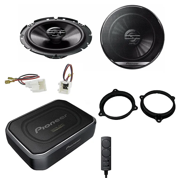 Renault Master, Trafic Pioneer 17cm Front Door Speaker & Underseat Subwoofer Upgrade Pack