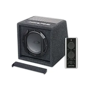 Alpine SWE-815 8" 20cm Amplified Subwoofer Bass Box with Wired Remote Controller