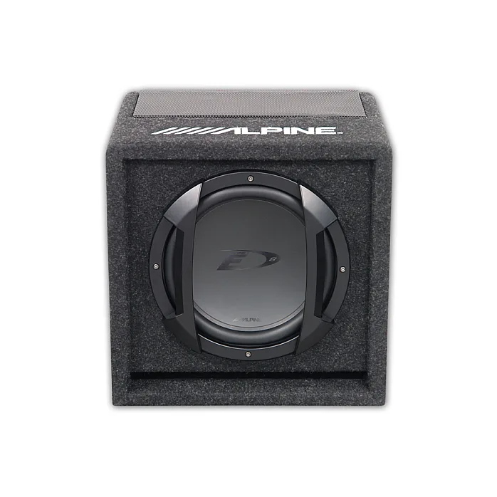 Alpine SWE-815 8" 20cm Amplified Subwoofer Bass Box with Wired Remote Controller