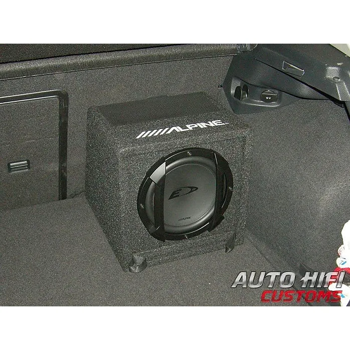 Alpine SWE-815 8" 20cm Amplified Subwoofer Bass Box with Wired Remote Controller