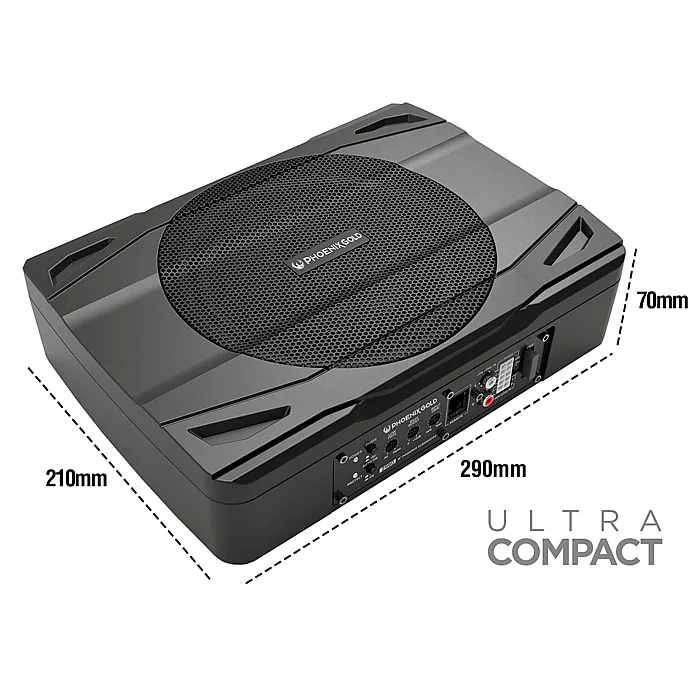 Phoenix Gold Z880 8" Ultra Compact, Fully Aluminium Active Subwoofer
