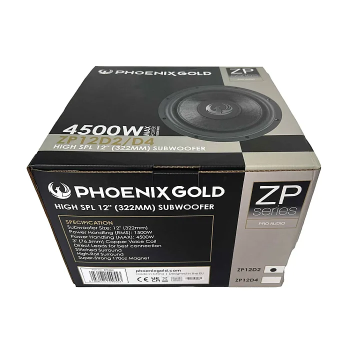Phoenix Gold ZP12D2 12" Street Bass Car Subwoofer (1500W RMS)