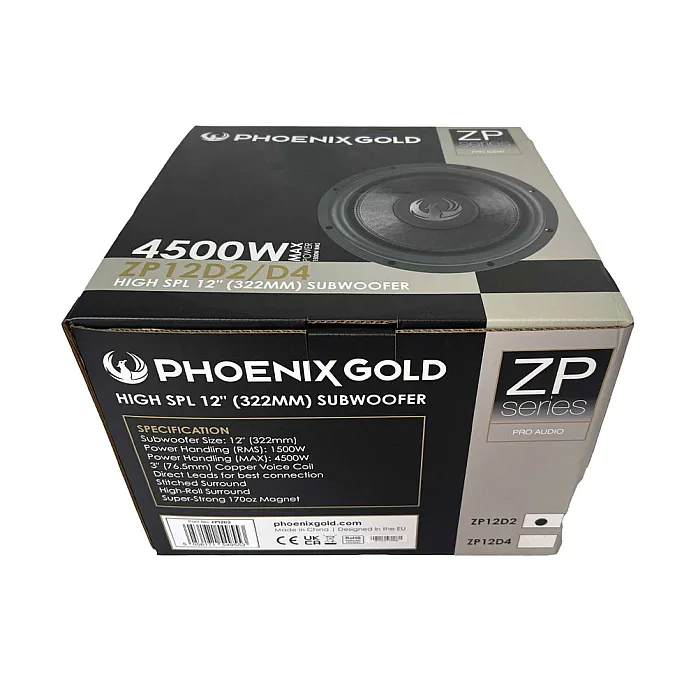 Phoenix Gold ZP12D4 12" Street Bass Car Subwoofer (1500W RMS)
