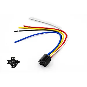 InCarTec 83-230 5 Pin Relay Holder (12v 80amp) With Bare 300mm Wires
