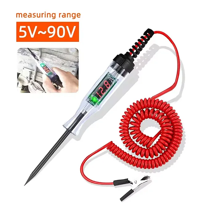 Car Truck Voltage Circuit Tester 5V-90V Digital Display Auto Test Light Probe for Automotive