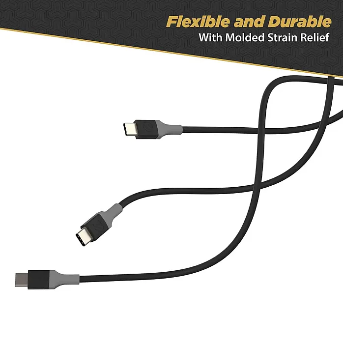 Scosche CA4BY-SP StrikeLine Premium USB-A to USB-C Charge & Sync 4-Ft Cable