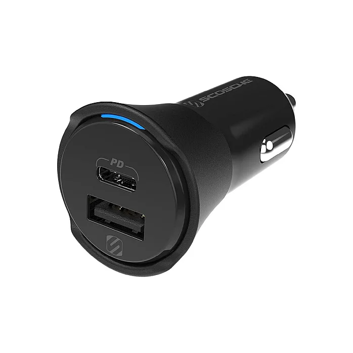 Scosche CPDCA32 PowerVolt 20W USB Type-C and 12W USB Type-A 3.0 Fast Car Charger