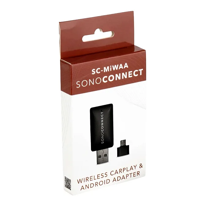 SonoConnect SC-MiWAA Wireless Carplay / Android Auto USB-A & USB-C Adaptor 