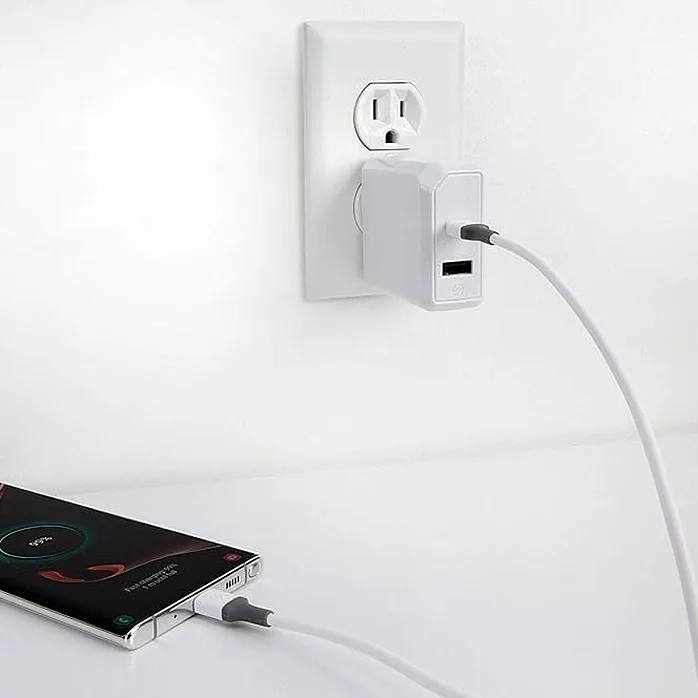 Scosche i34WG-SP StrikeLine USB-A to Lightning Charge & Sync Cable 4-ft White/Gray