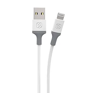 Scosche i34WG-SP StrikeLine USB-A to Lightning Charge & Sync Cable 4-ft White/Gray