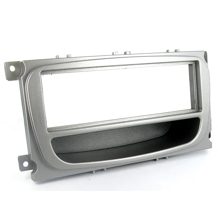 Ford Car Stereo Radio Single Din Fascia Adaptor, Wiring Fitting Kit (Silver)