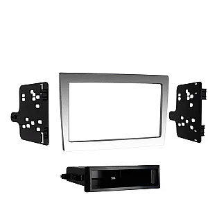 Incartec 99-9606g Facia Dash Kit Single/Double Din Frame for Porsche 997 2005-2012 Silver Grey