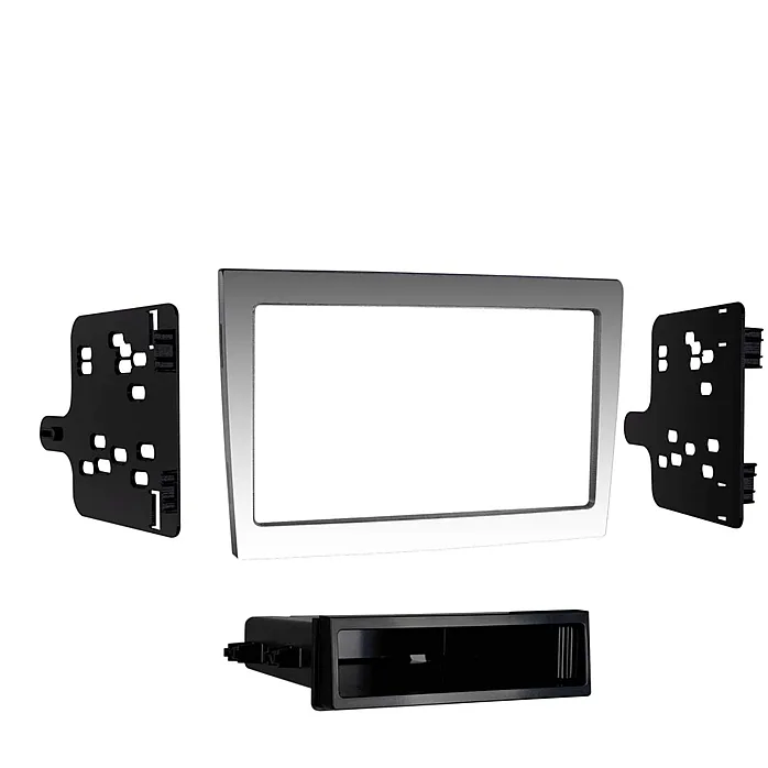 Incartec 99-9606g Facia Dash Kit Single/Double Din Frame for Porsche 997 2005-2012 Silver Grey
