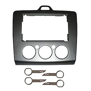 Ford Focus (2005 - 2007) Silver Replacement Double Din Fascia Panel + Keys