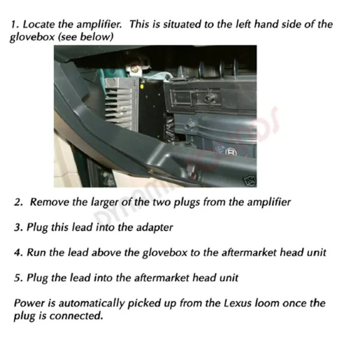 Connects2 CT51-LX01 - Lexus Amplifier Bypass Lead Adaptor For Lexus IS200, IS-Series